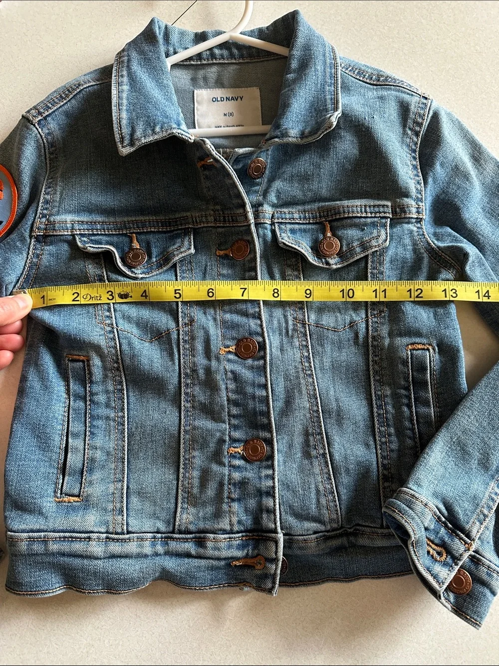 Old Navy Girls’ Blue Denim Jacket with California Patch